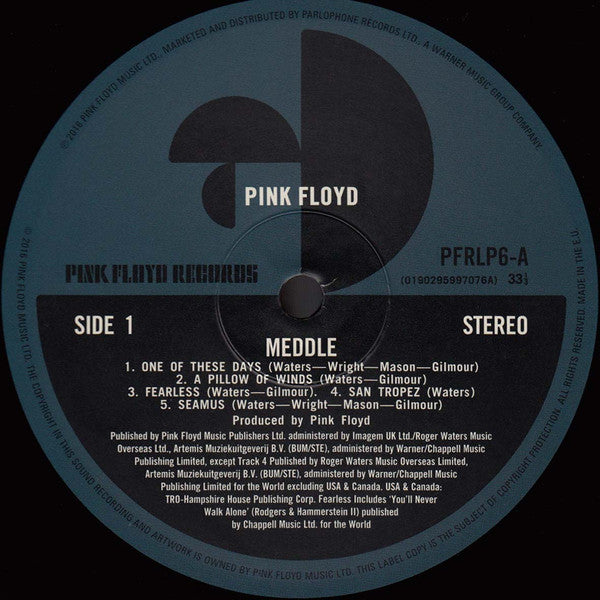 Pink Floyd : Meddle (LP, Album, RE, RM, 180)