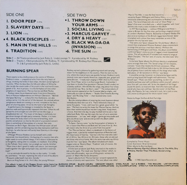 Burning Spear : Reggae Greats (LP, Comp)