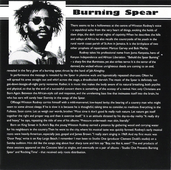 Burning Spear : Reggae Greats (CD, Comp, RE)
