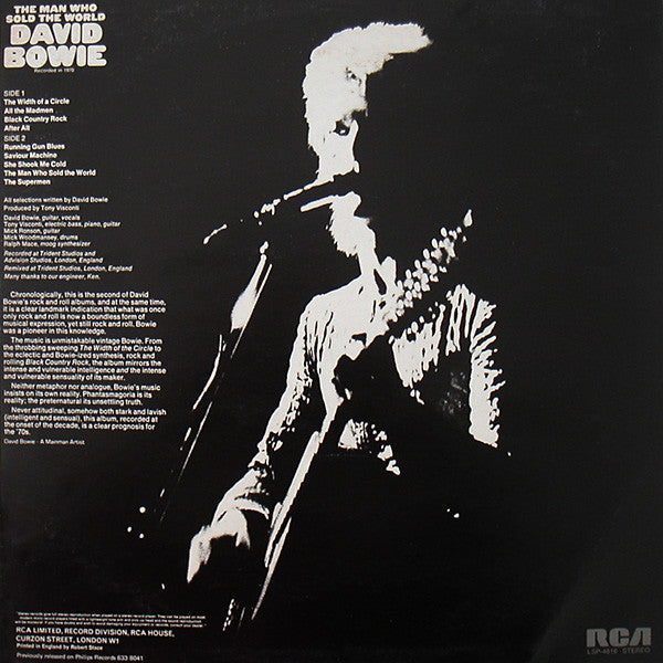 David Bowie : The Man Who Sold The World (LP, Album, RE, Tit)