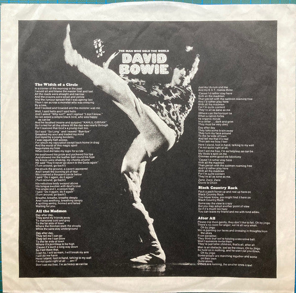 David Bowie : The Man Who Sold The World (LP, Album, RE, Tit)