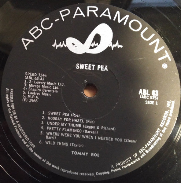 Tommy Roe : Sweet Pea (LP, Album)