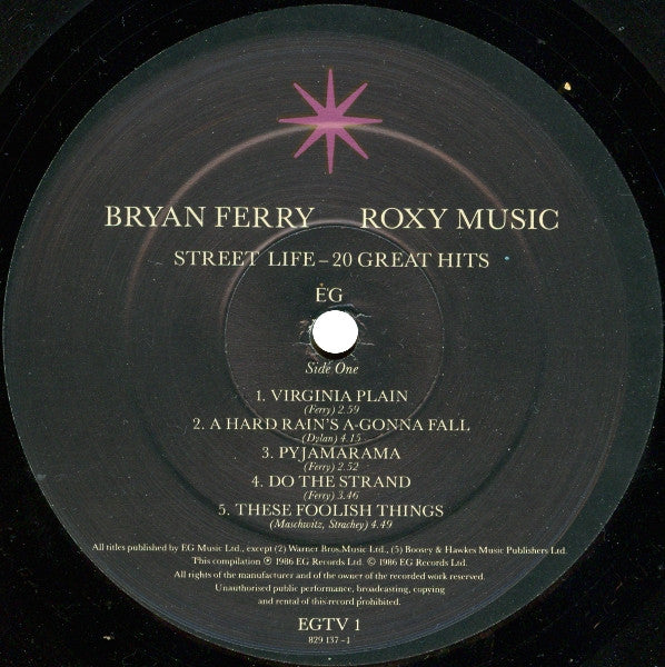 Bryan Ferry / Roxy Music : Street Life - 20 Great Hits (2xLP, Comp, RM, Gat)