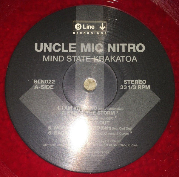 Uncle Mic Nitro : Mind State Krakatoa (LP, Album, Red)