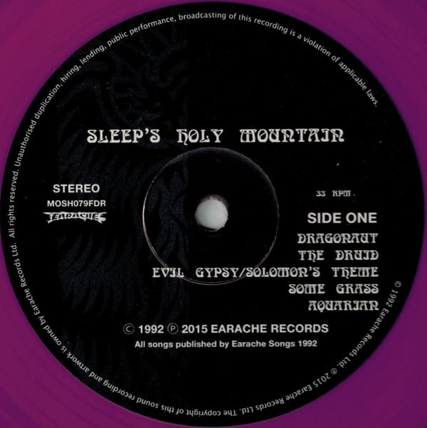 Sleep : Sleep's Holy Mountain (LP, Album, Ltd, RE, RM, Pur)