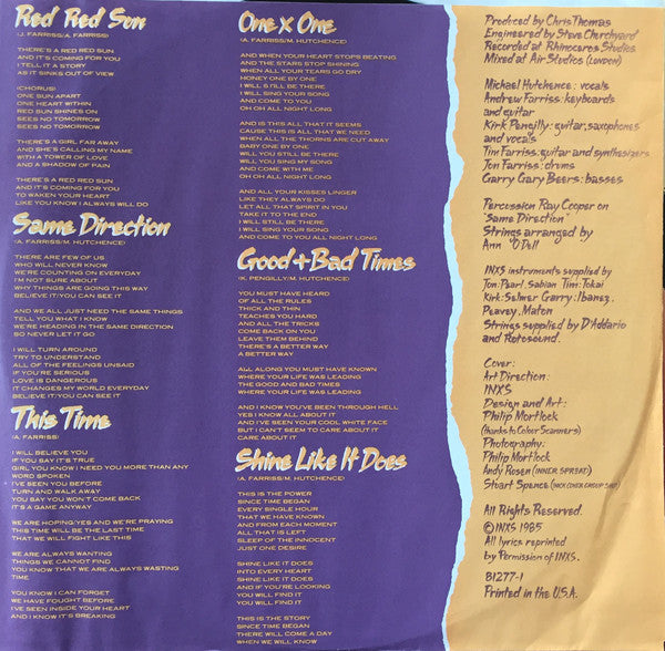 INXS : Listen Like Thieves (LP, Album, SP )