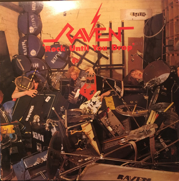 Raven (6) : Rock Until You Drop (LP, Album, Sil)