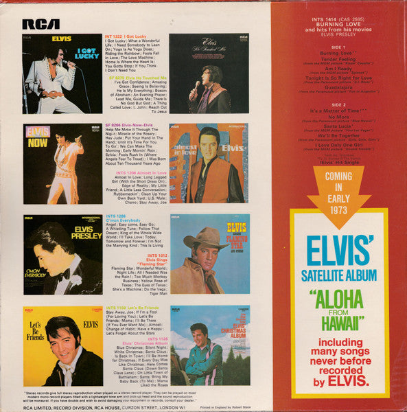 Elvis Presley : Burning Love And Hits From His Movies Vol. 2 (LP, Comp)