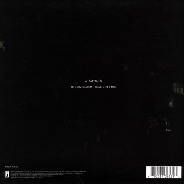 Nine Inch Nails : Capital G (9", Single, Ltd)