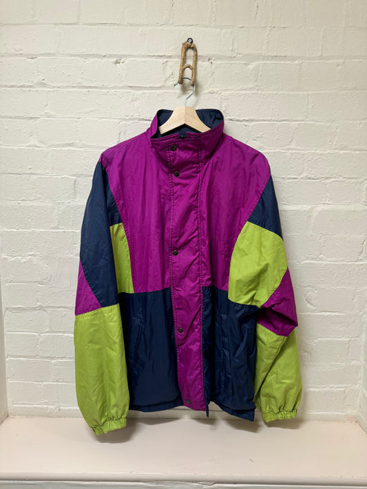 Shell Jacket Purple, Green and Navy
