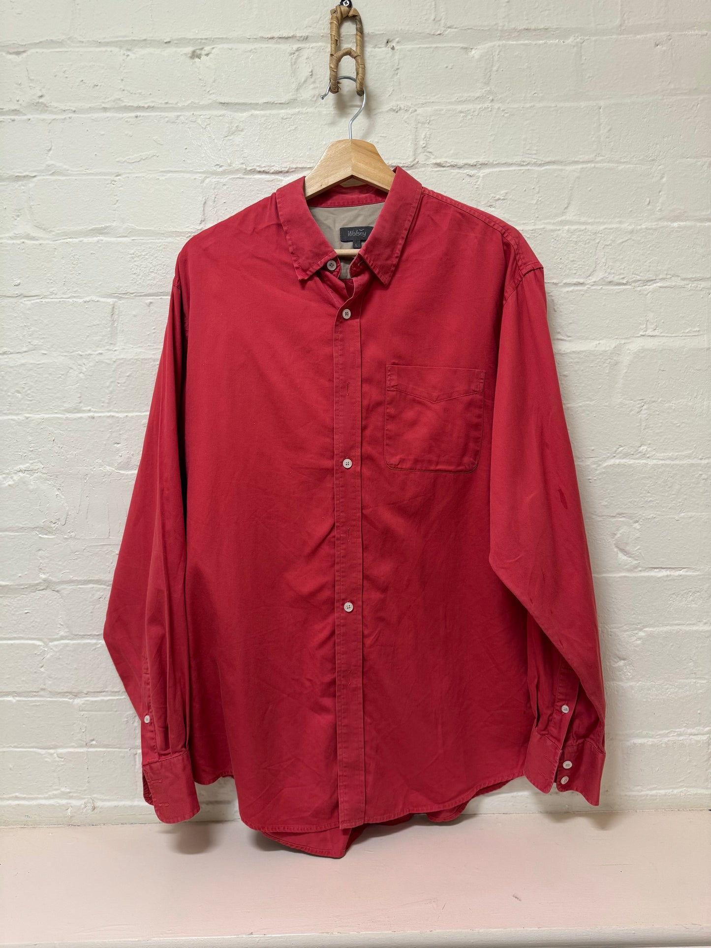 Button Up Shirt Red
