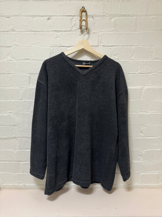 V Neck Jumper Felt Grey