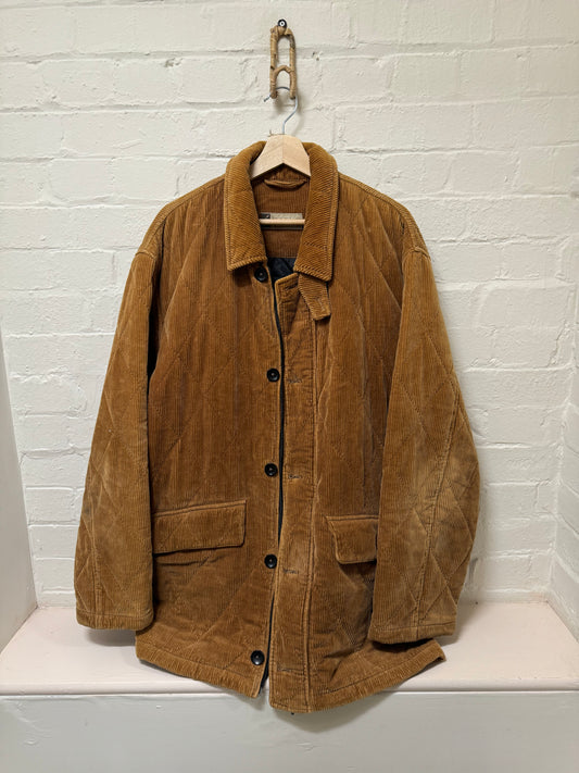 Oversized Cord Jacket Brown