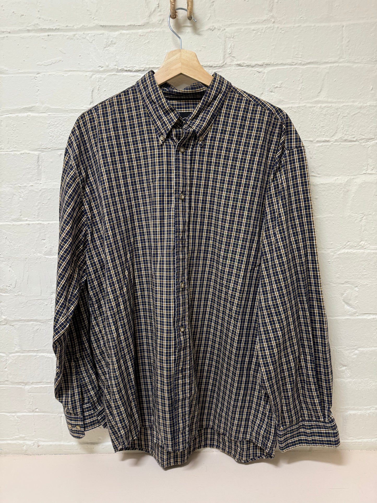 NAVY/YELLOW CHECK SHIRT