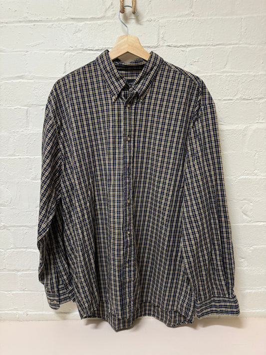 NAVY/YELLOW CHECK SHIRT
