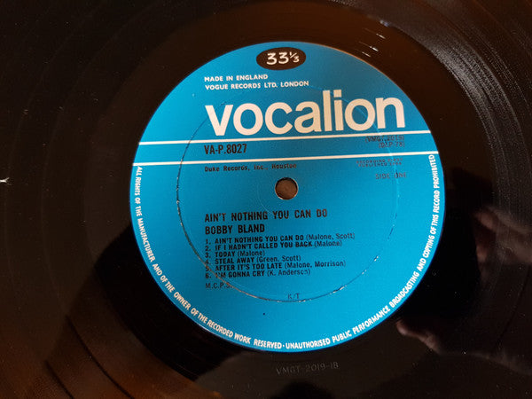 Bobby Bland : Ain't Nothing You Can Do (LP, Album)