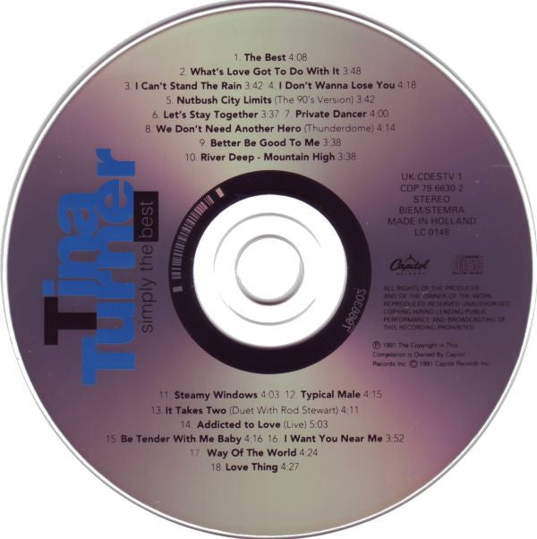 Tina Turner : Simply The Best (CD, Comp, RE)