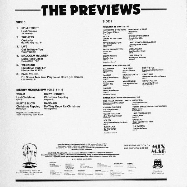 Various : December 85 - Previews (12")