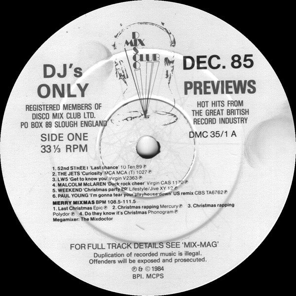 Various : December 85 - Previews (12")