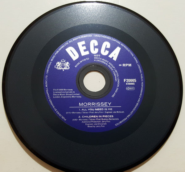 Morrissey : All You Need Is Me (CD, Single)