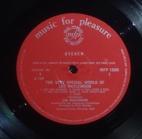 Lee Hazlewood : The Very Special World Of Lee Hazlewood (LP, Album, RE)