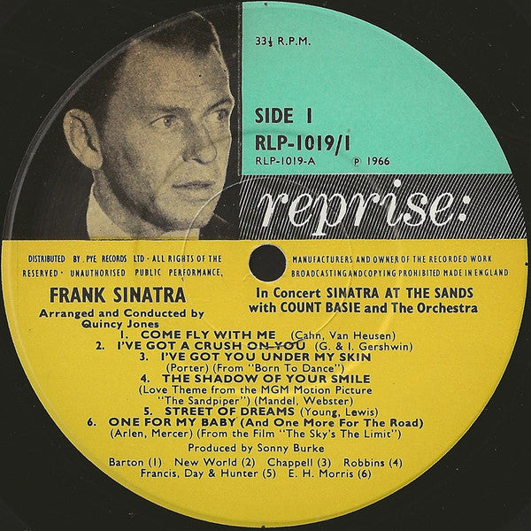 Frank Sinatra : Sinatra At The Sands (2xLP, Album, Mono)
