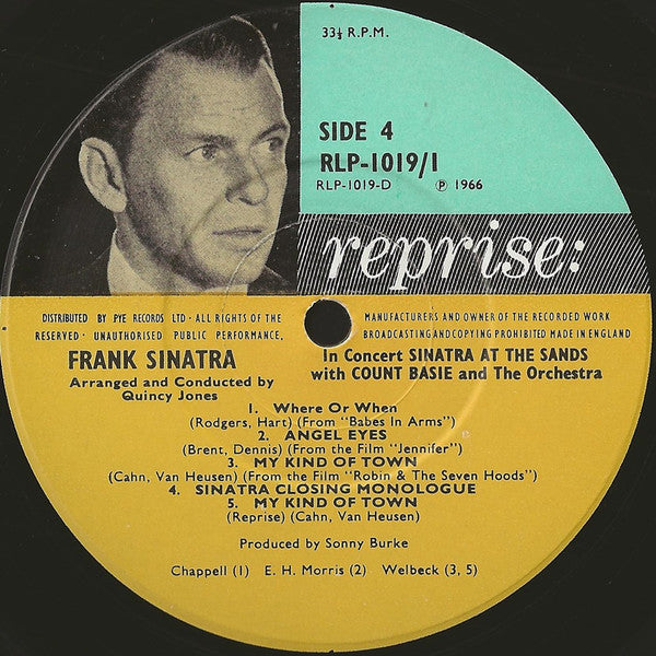 Frank Sinatra : Sinatra At The Sands (2xLP, Album, Mono)