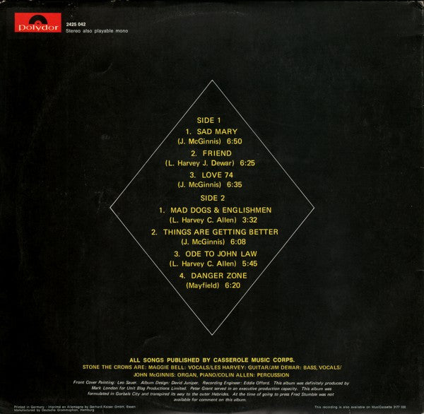 Stone The Crows : Ode To John Law (LP, Album, Gat)