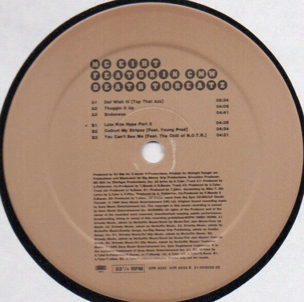 MC Eiht Featuring CMW : Death Threatz Album Sampler (12", Promo, Smplr)