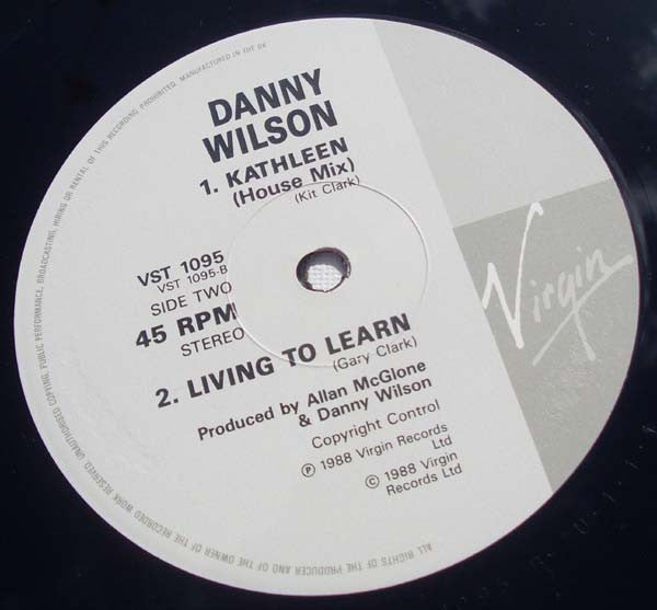 Danny Wilson (2) : Davy (The Strepzil Logic Twelve Inch) (12", Single, Ltd)