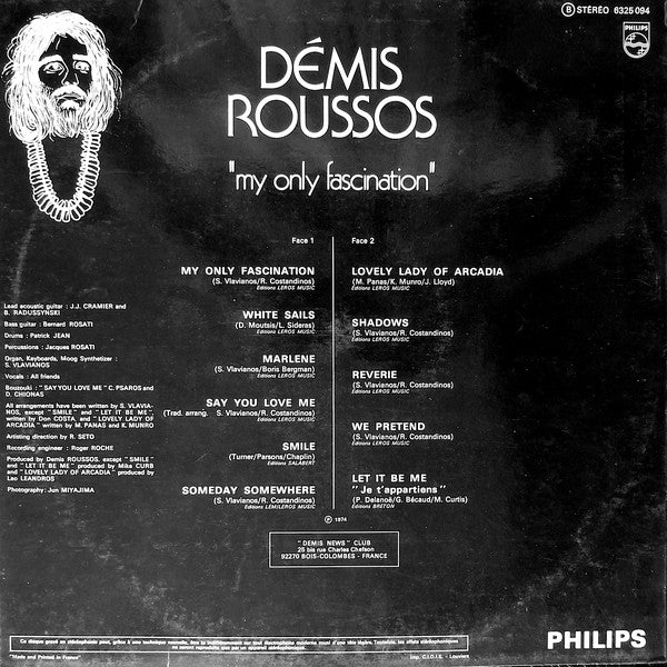 Démis Roussos* : My Only Fascination (LP, Album)