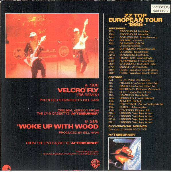 ZZ Top : Velcro Fly (7", Single, Car)