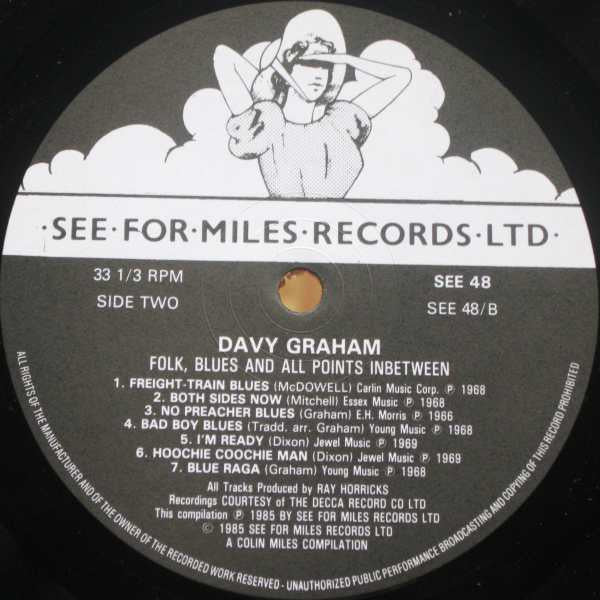 Davy Graham : Folk Blues And All Points In Between (LP, Comp)