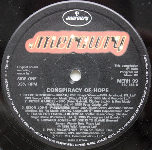 Various : Conspiracy Of Hope (LP, Comp)