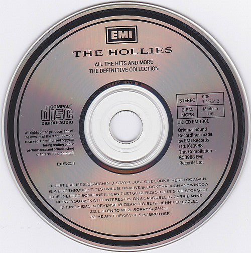 The Hollies : All The Hits And More - The Definitive Collection (2xCD, Comp, Mono)