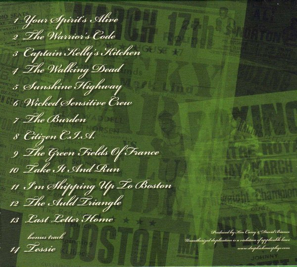 Dropkick Murphys : The Warrior's Code (CD, Album, Ltd, Dig)
