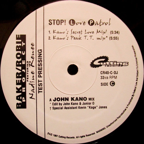 Baker / Robie Project : Stop! Love Patrol (12", TP)