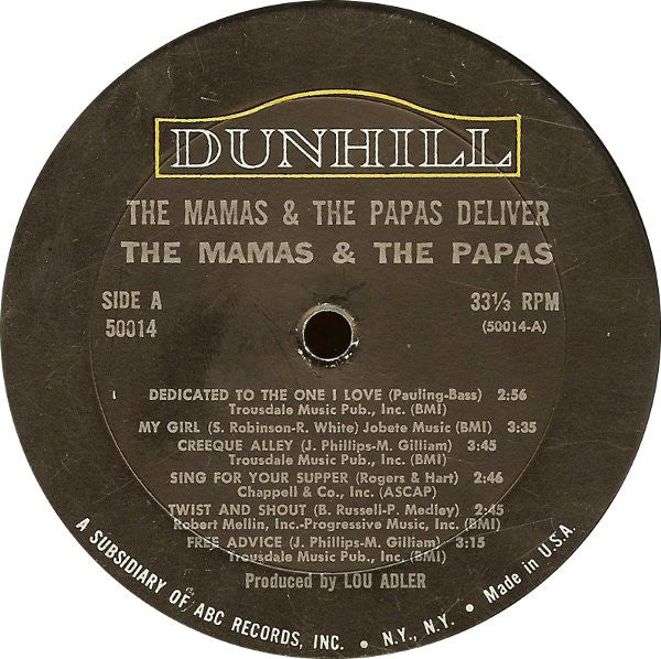 The Mamas & The Papas : The Mamas & The Papas Deliver (LP, Album, Mono, Mon)