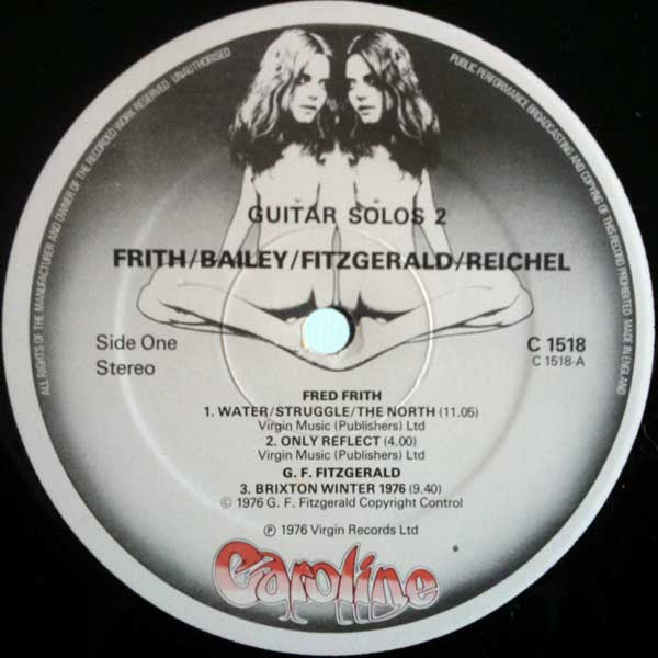 Derek Bailey, Fred Frith, G.F. Fitzgerald, Hans Reichel : Guitar Solos 2 (LP, Album)